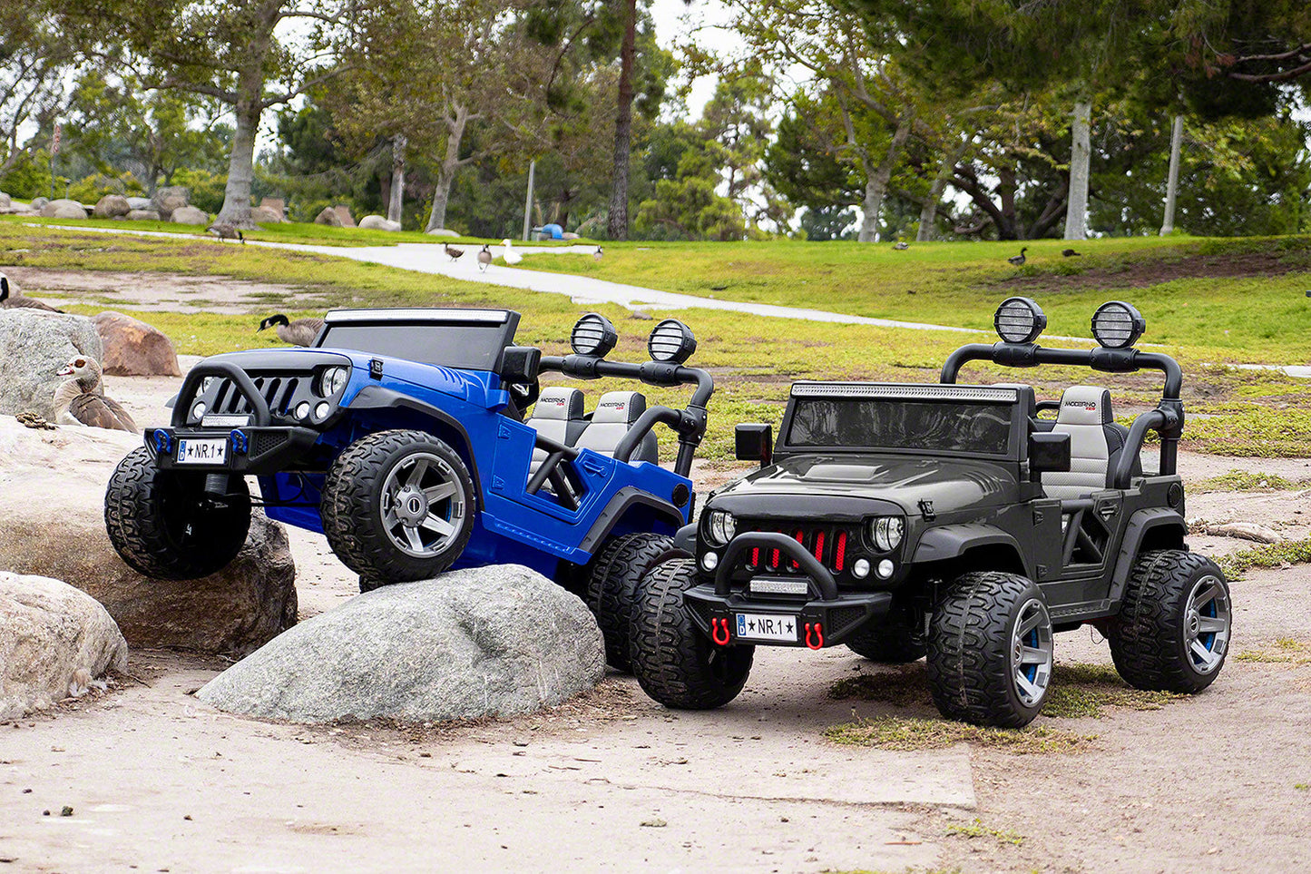 Trail Explorer 12V Kids Ride-On Car Truck with R/C Parental Remote + Spare Battery | Blue