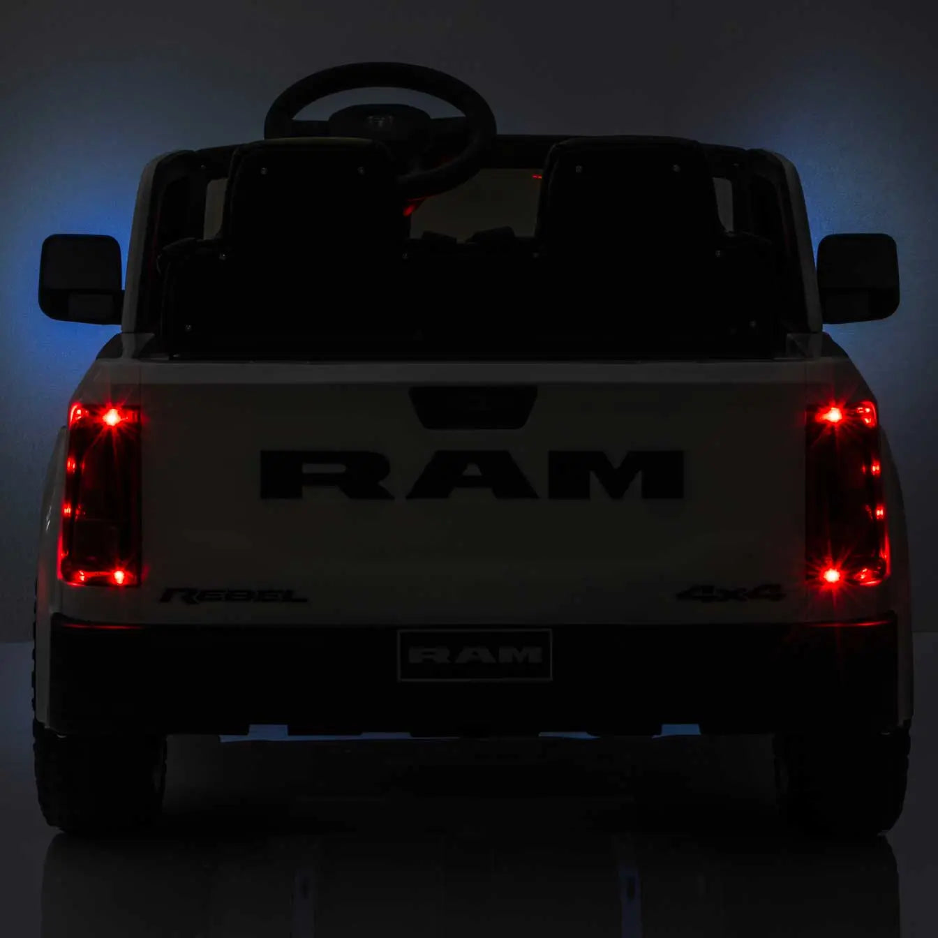 Dodge Ram 2500 Rebel 24V Kids Ride-On Car Truck with R/C Parental Remote | White