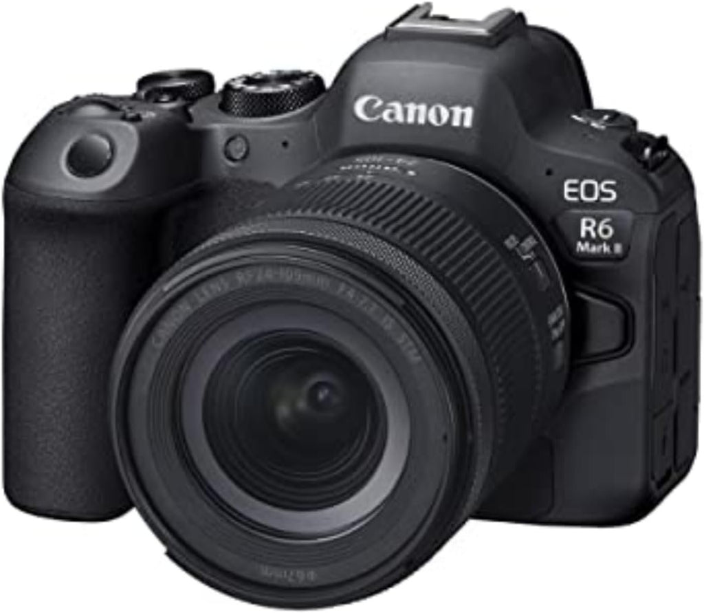 Canon EOS R6 Mark II Mirrorless Camera (Body Only), Full-Frame Camera, 24.2 Megapixel CMOS Sensor, Photo and Video Capabilities, Black | 24.2MP Full-Frame CMOS, Digic X, 5-Axis Ibis Up to 8 Stops, 6K Oversampled 4k60, Raw Burst 30 Fps, Dual UHS-Ii SD Slot