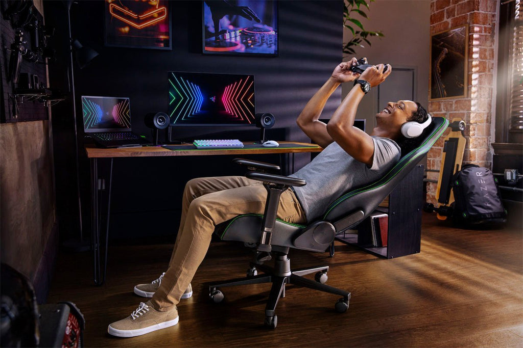 Razer - Enki X Essential Gaming Chair for All-Day Comfort Green