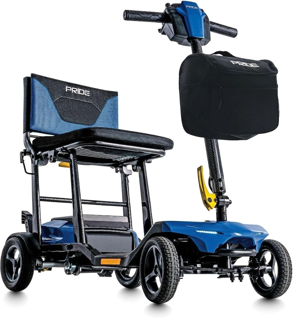Pride Mobility Go-Go Super Portable Travel Lightweight Folding Mobility Scooter | up to 4.5 mph Go Go Scooter for Seniors, Adults, Elderly | Airline-Compliant Lithium Battery (Mint)