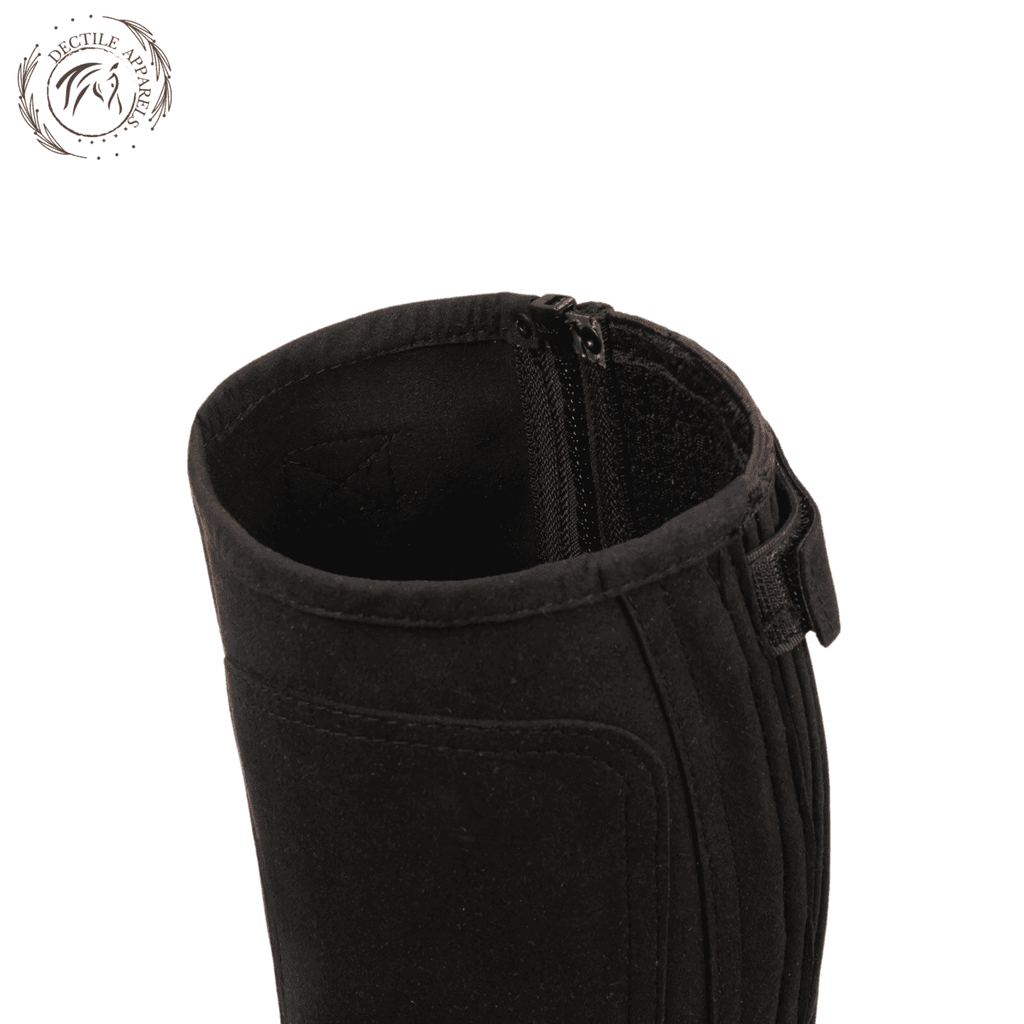 Suede Leather Ribbed Amara Half Chaps