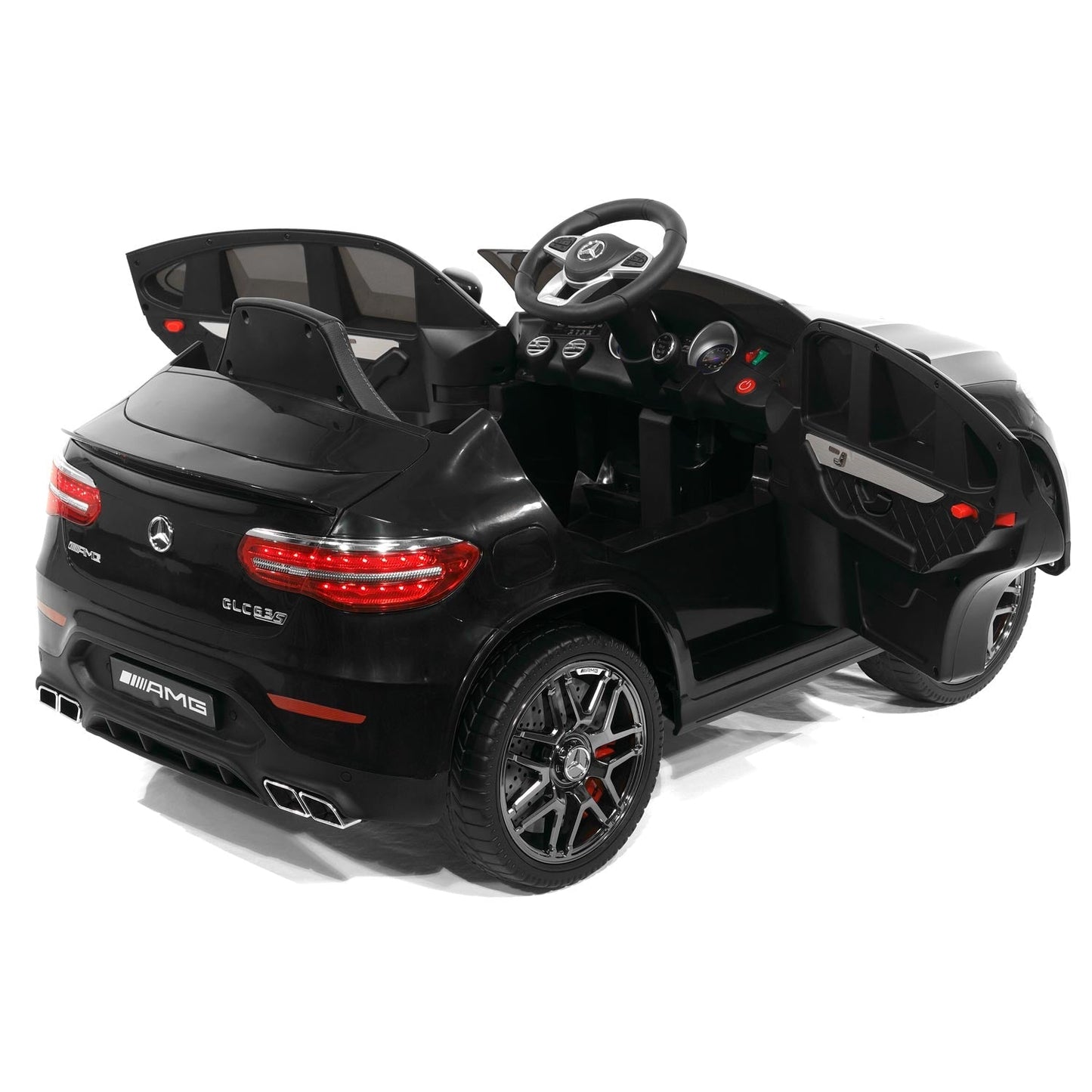 Mercedes AMG GLC 63S 12V 4WD Kids Ride-On Car with R/C Parental Remote | Black