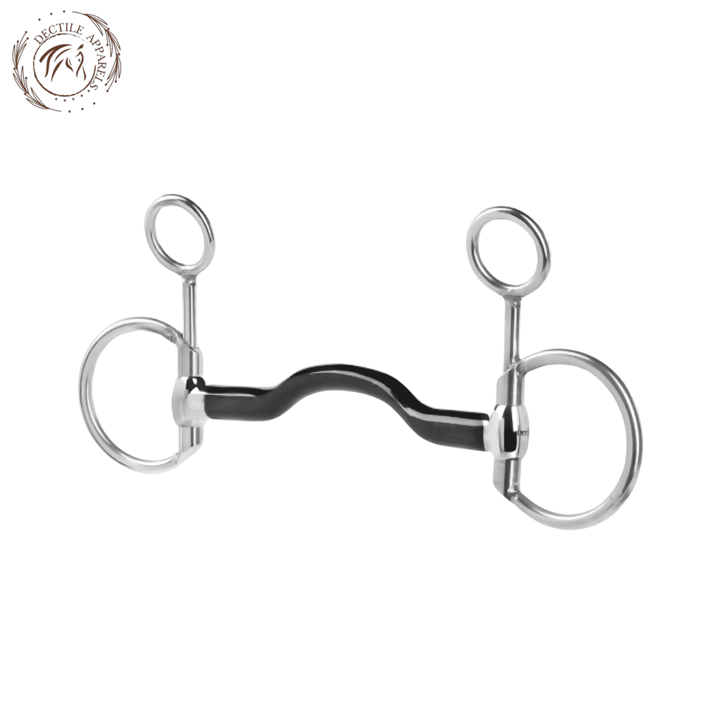 Black Sweet Iron Gag Bit with Tongue Port