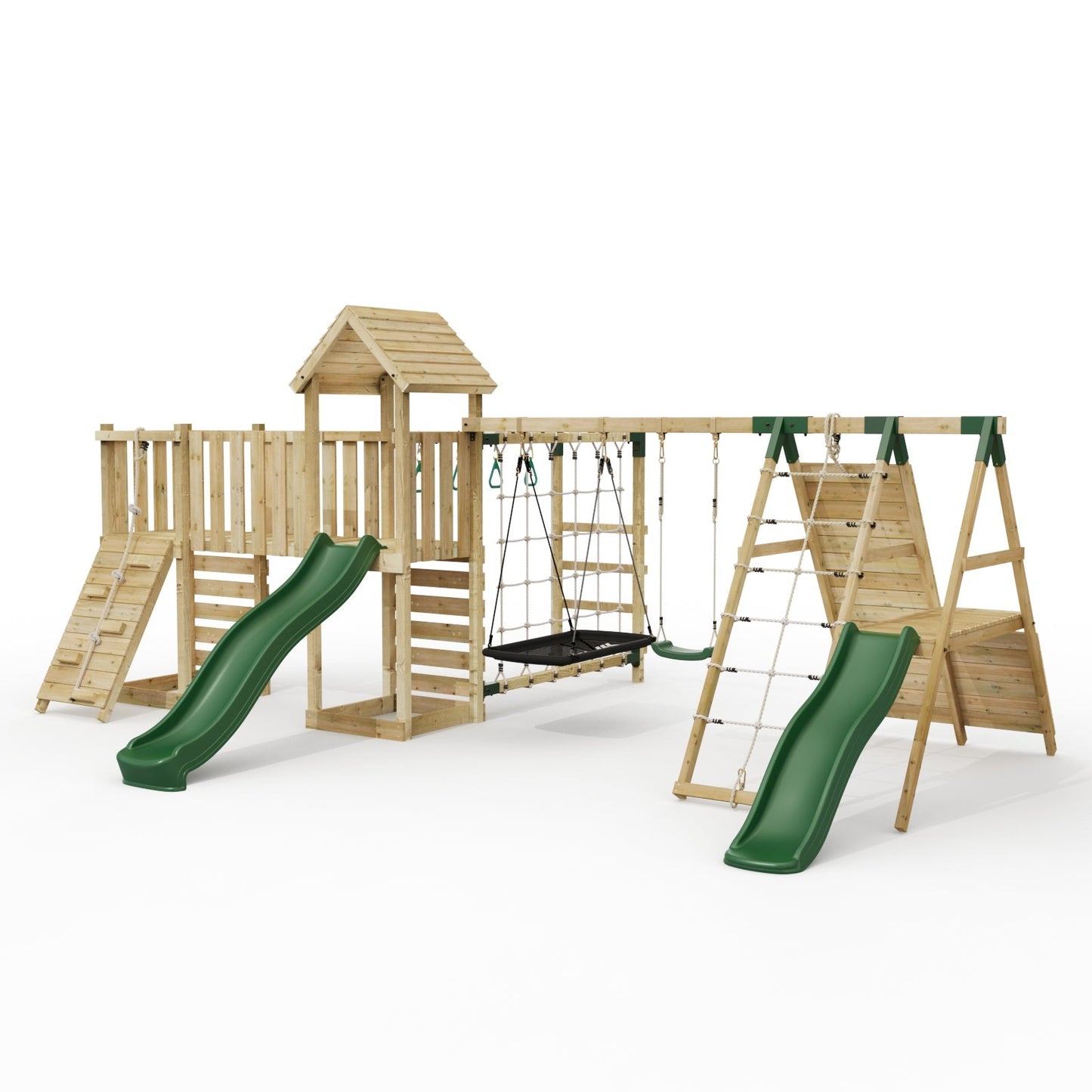 ClassicPlay Double Tower Climbing Frame with Double Swing - Ben Nevis