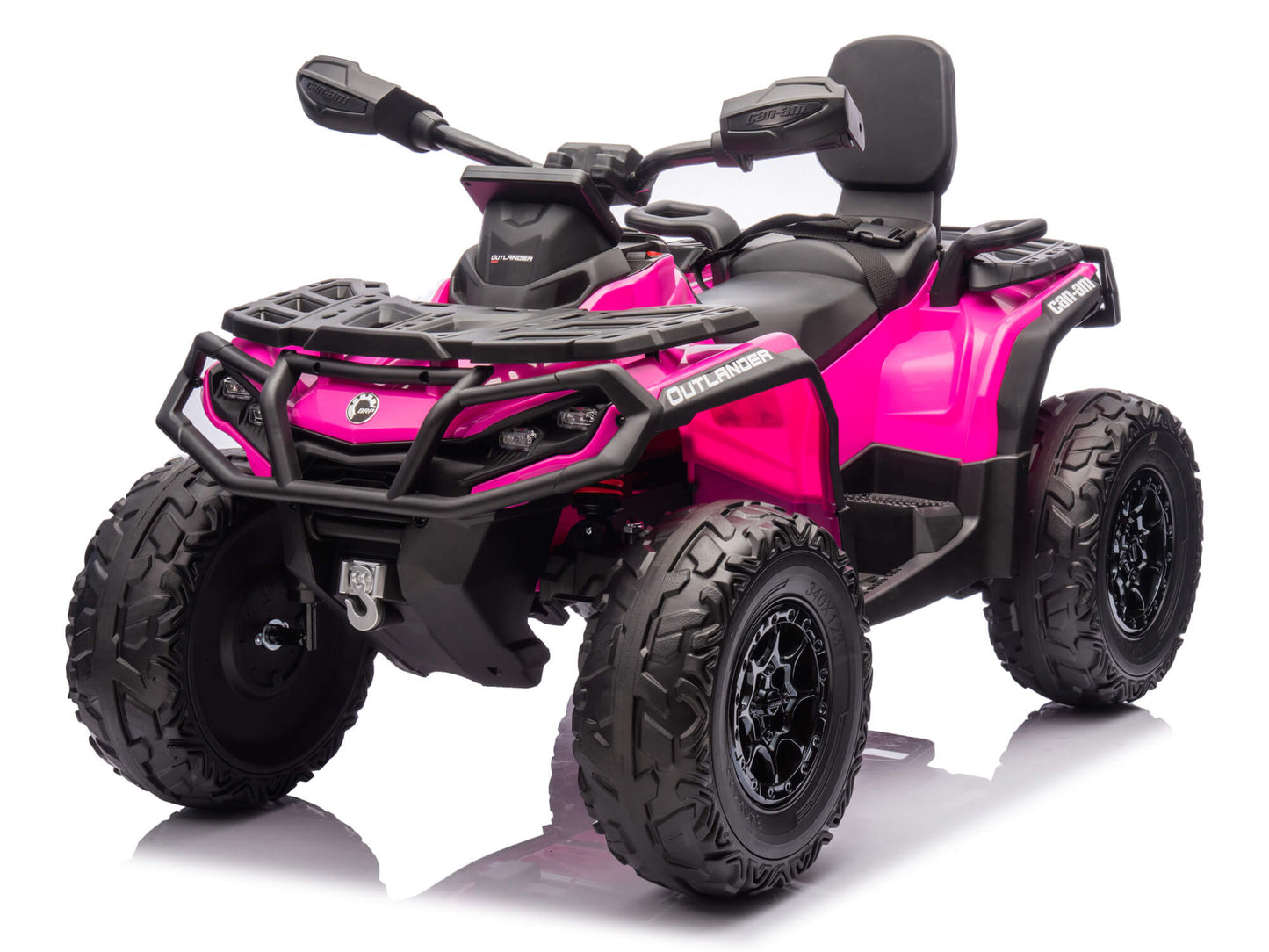 Can-Am Outlander 24V 4WD Kids Ride-On ATV Quad | Deep Pink