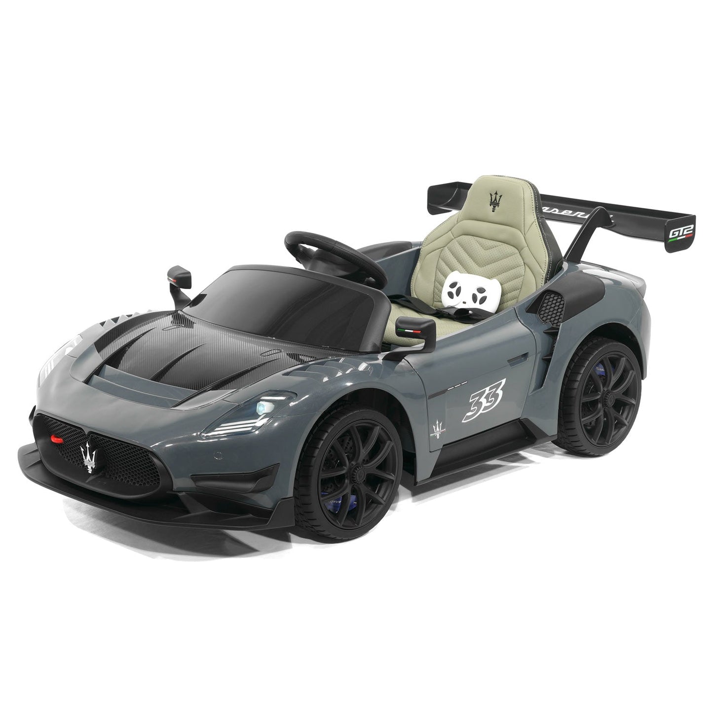 Maserati GT2 24V Kids Ride-On Car with R/C Parental Remote | Gray