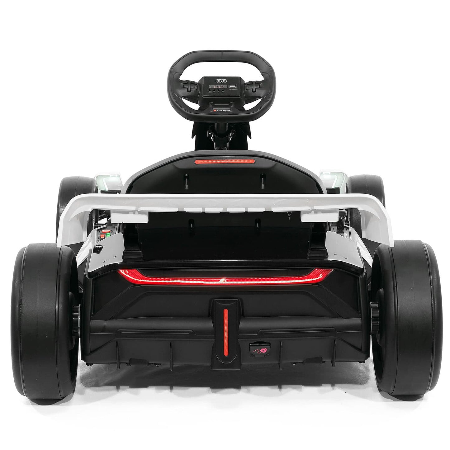 Audi Sport 24V Big Kids Drifting Ride-On Go Kart | White