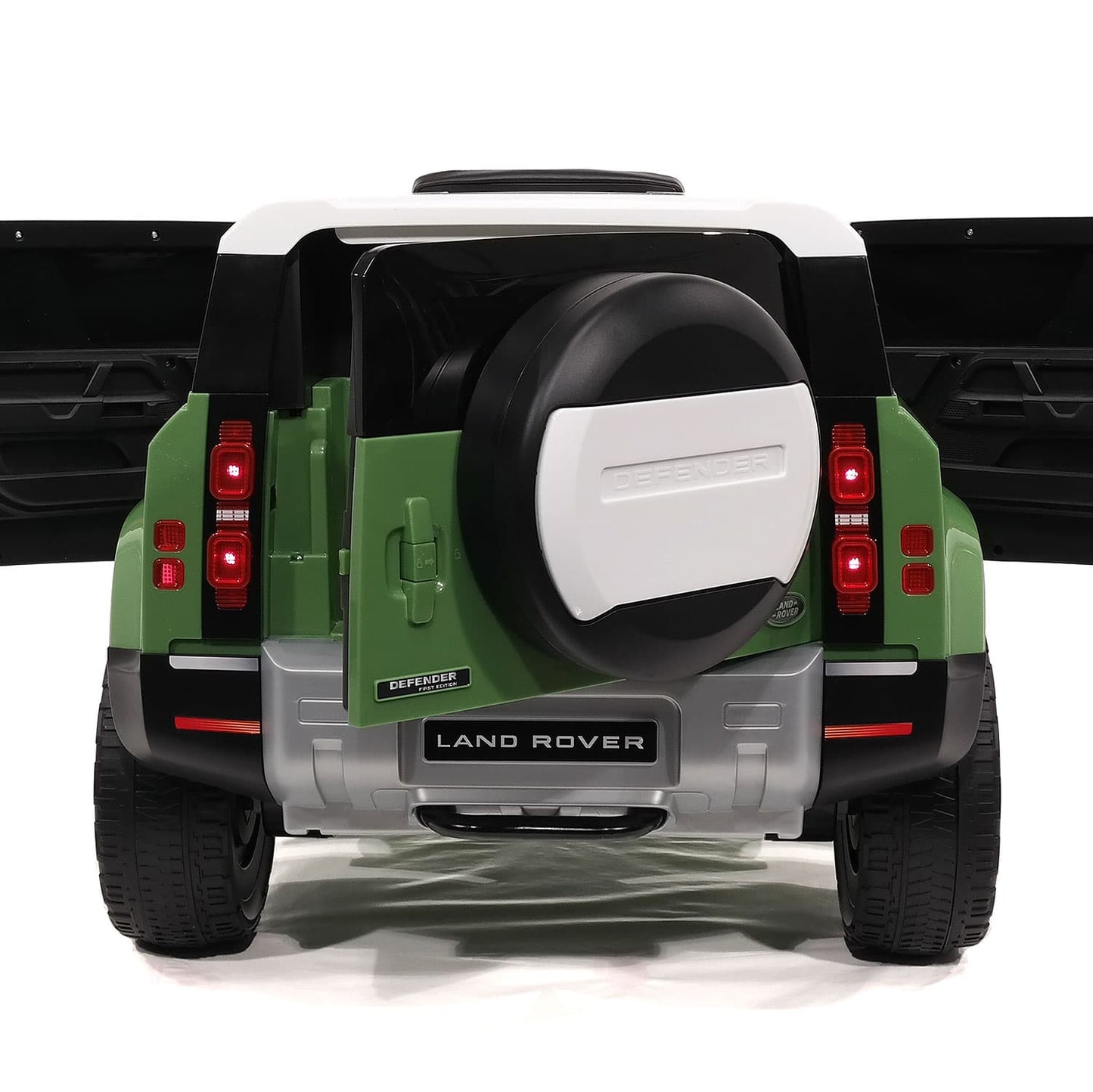 Land Rover Defender 12V Kids Ride-On Car with R/C Parental Remote | Green