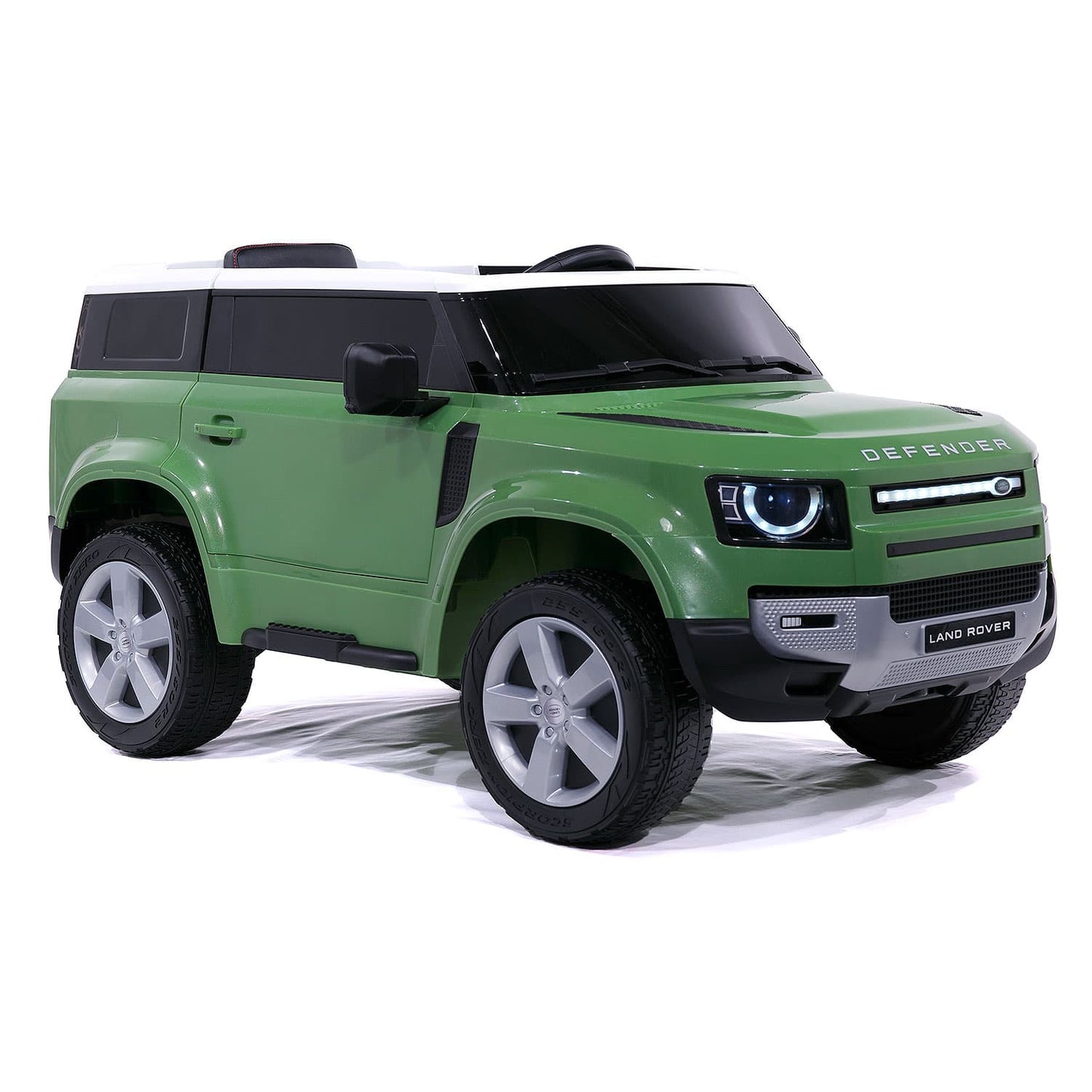 Land Rover Defender 12V Kids Ride-On Car with R/C Parental Remote | Green