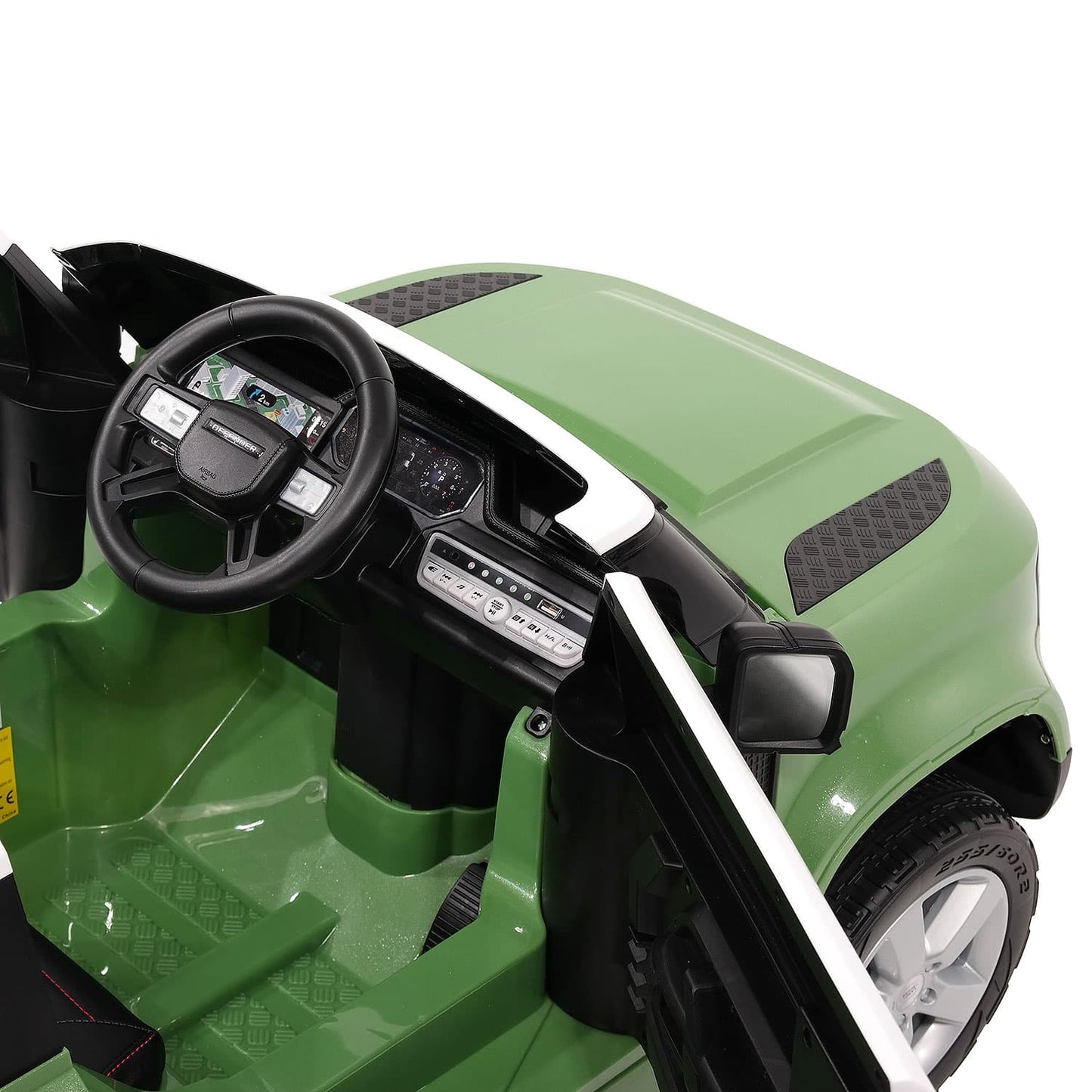 Land Rover Defender 12V Kids Ride-On Car with R/C Parental Remote | Green