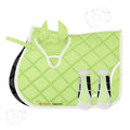 Green English Saddle Pad Set