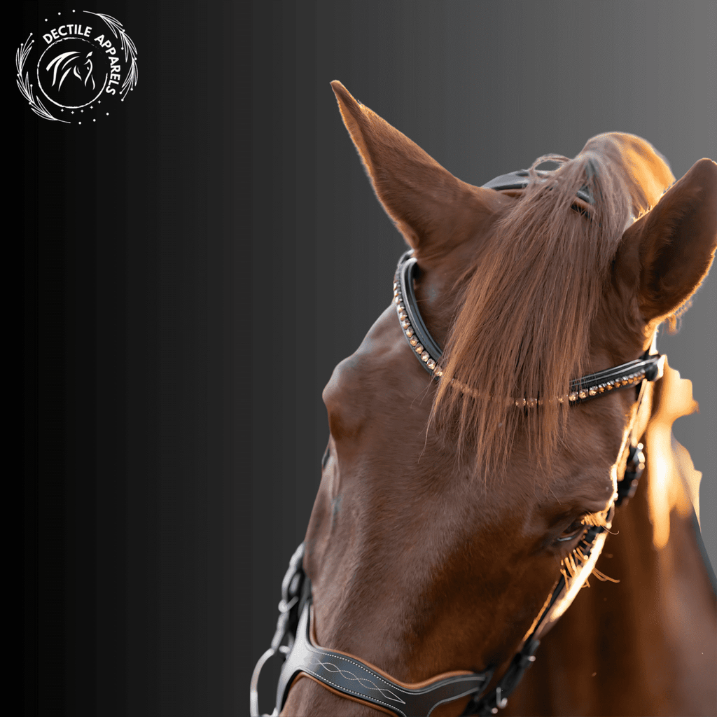 Black with Orange Piping Triomphe Bridle