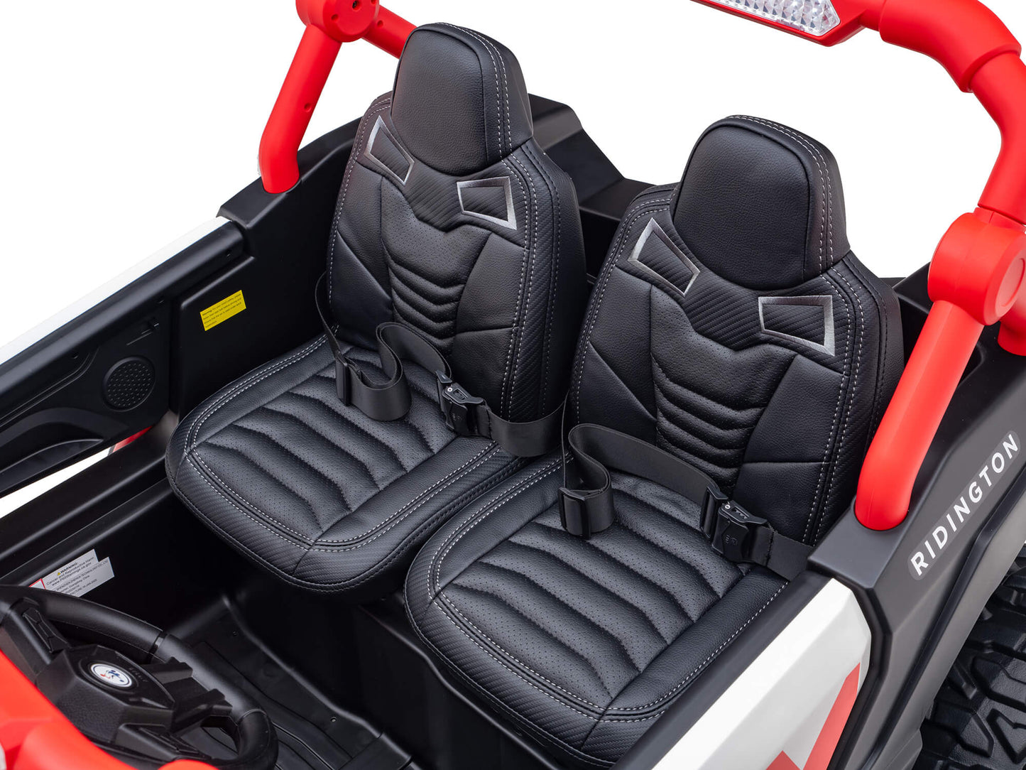 Ridington MAX-R 24V Kids Ride-On UTV Buggy with R/C Parental Remote | Red-White