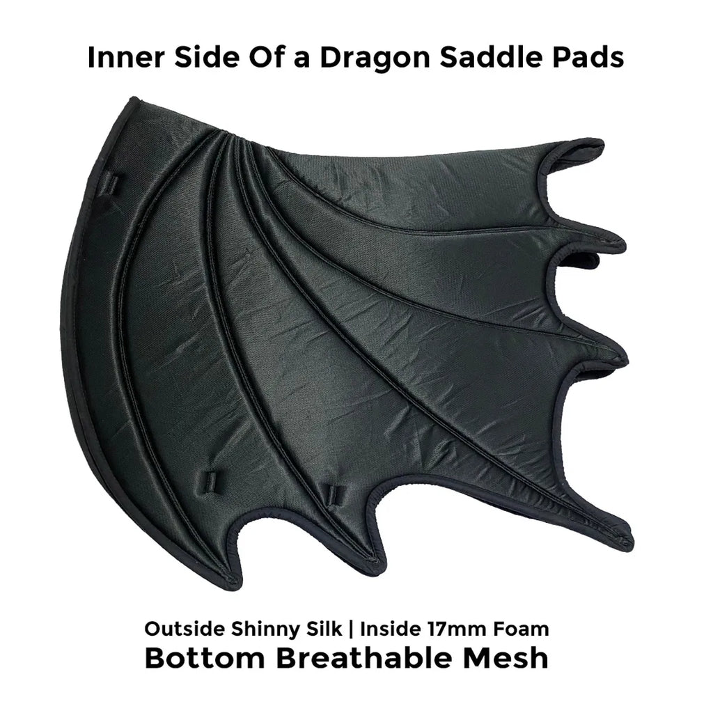 Black Red Arrow Dragon Saddle Pad Premium Style Pad