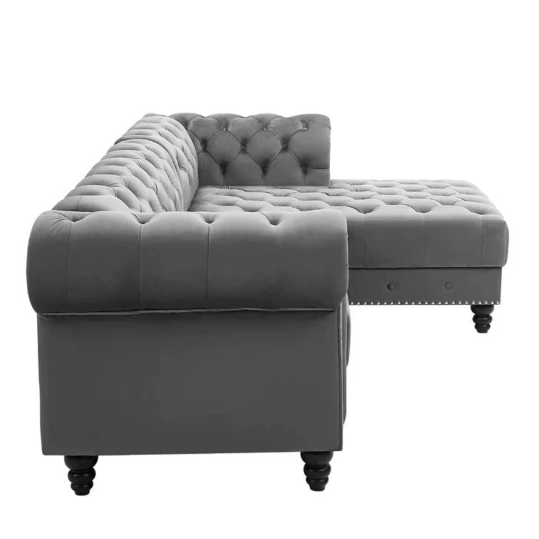 Lora 2 - Piece Velvet Sectional