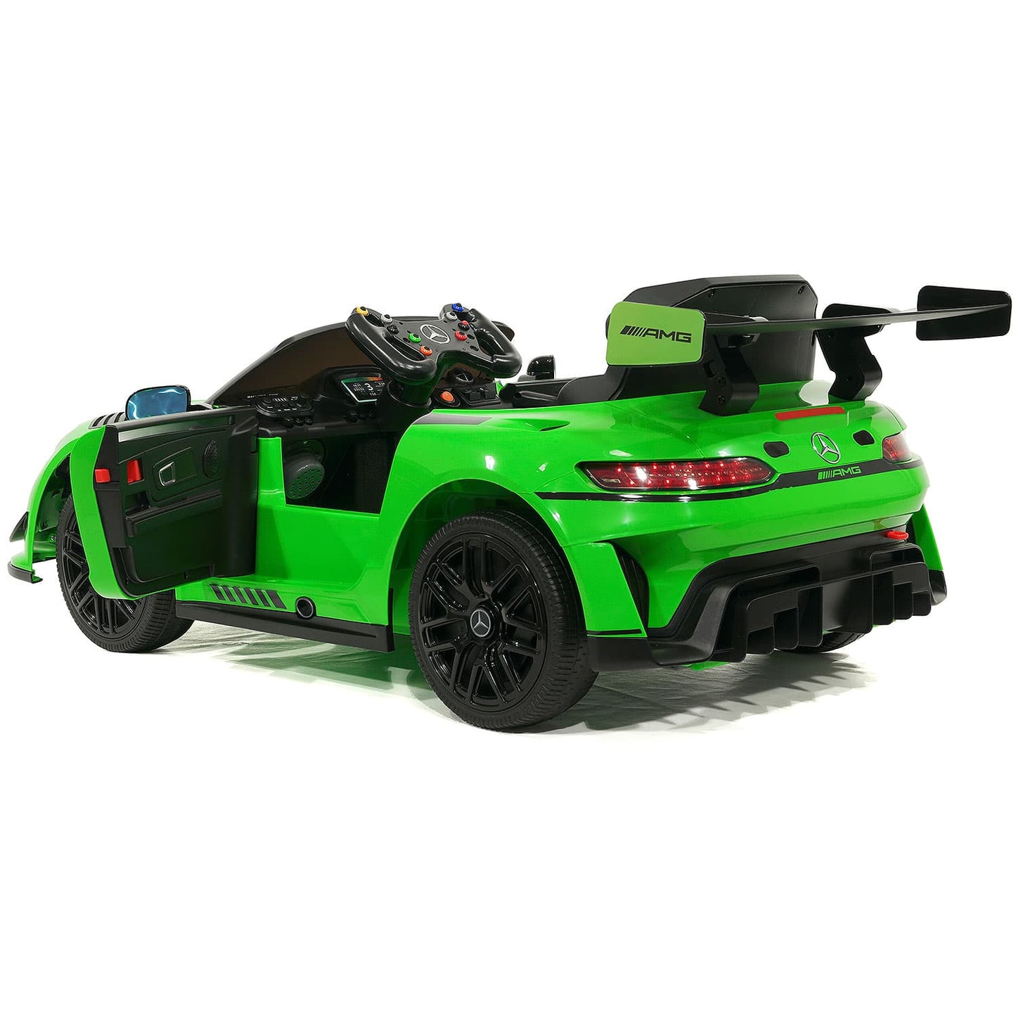 Mercedes AMG GT3 EVO 12V Kids Ride-On Car with R/C Parental Remote | Green
