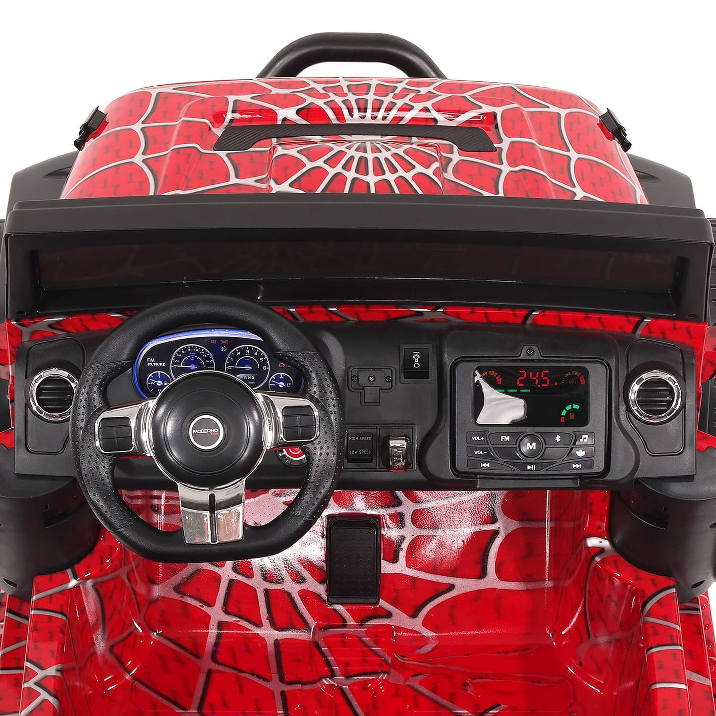 Trail Explorer 24V Kids Ride-On Car Truck with R/C Parental Remote | Spider Red