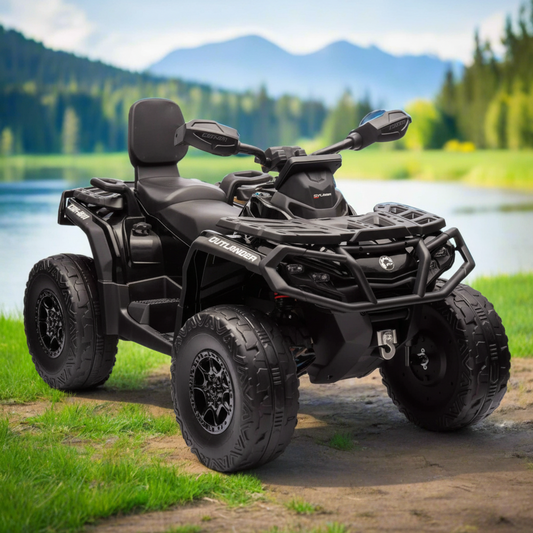 Can-Am Outlander 24V 4WD Kids Ride-On ATV Quad | Black