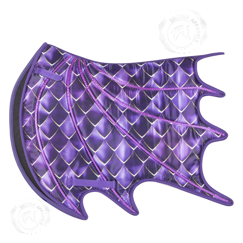 Purple & Gold Dragon Saddle Pad Set