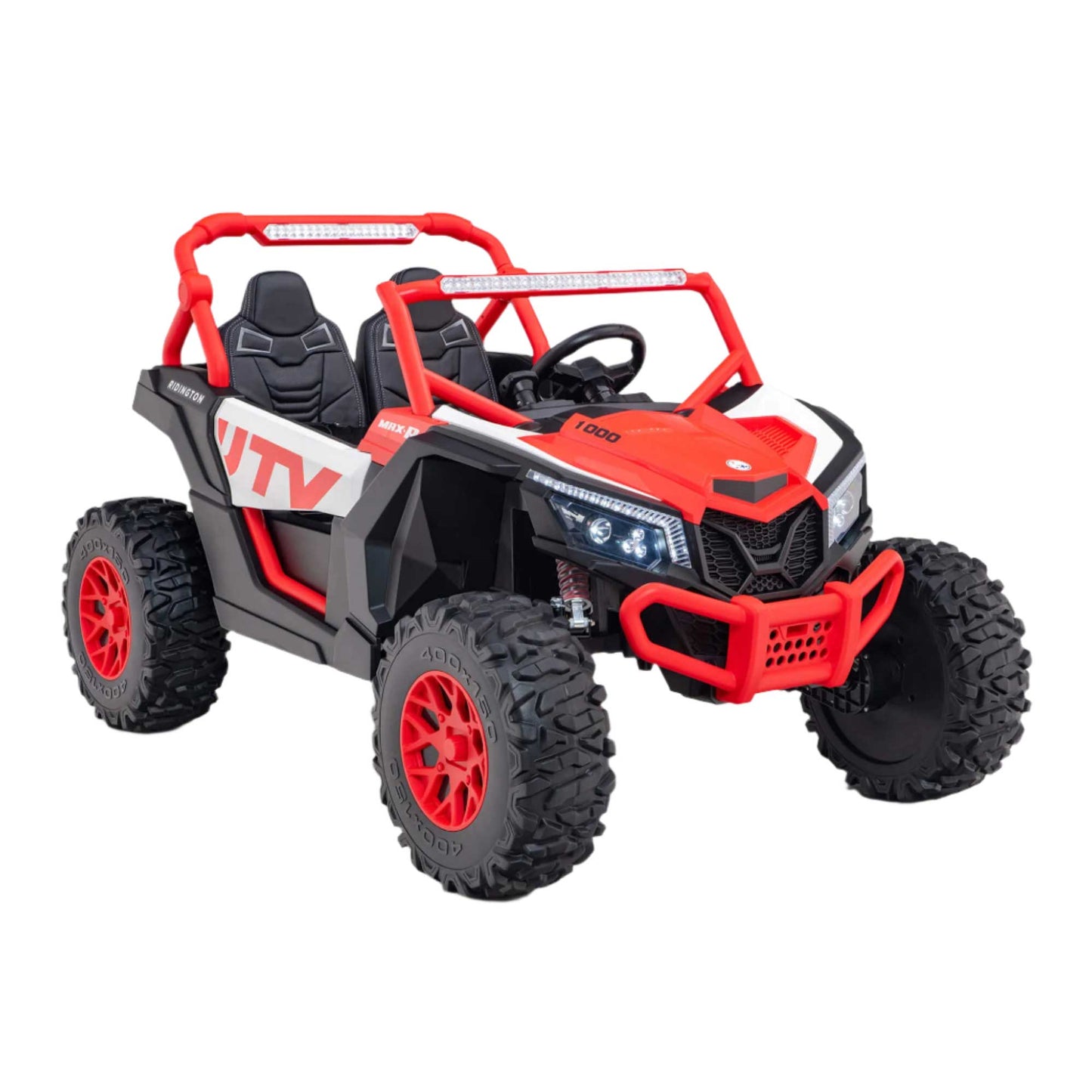 Ridington MAX-R 24V Kids Ride-On UTV Buggy with R/C Parental Remote | Red-White