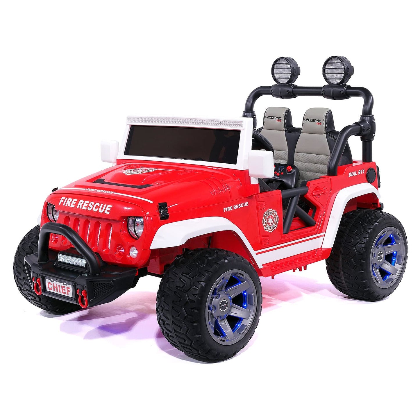 Trail Explorer 24V Kids Ride-On Car Truck with R/C Parental Remote | Fire Rescue