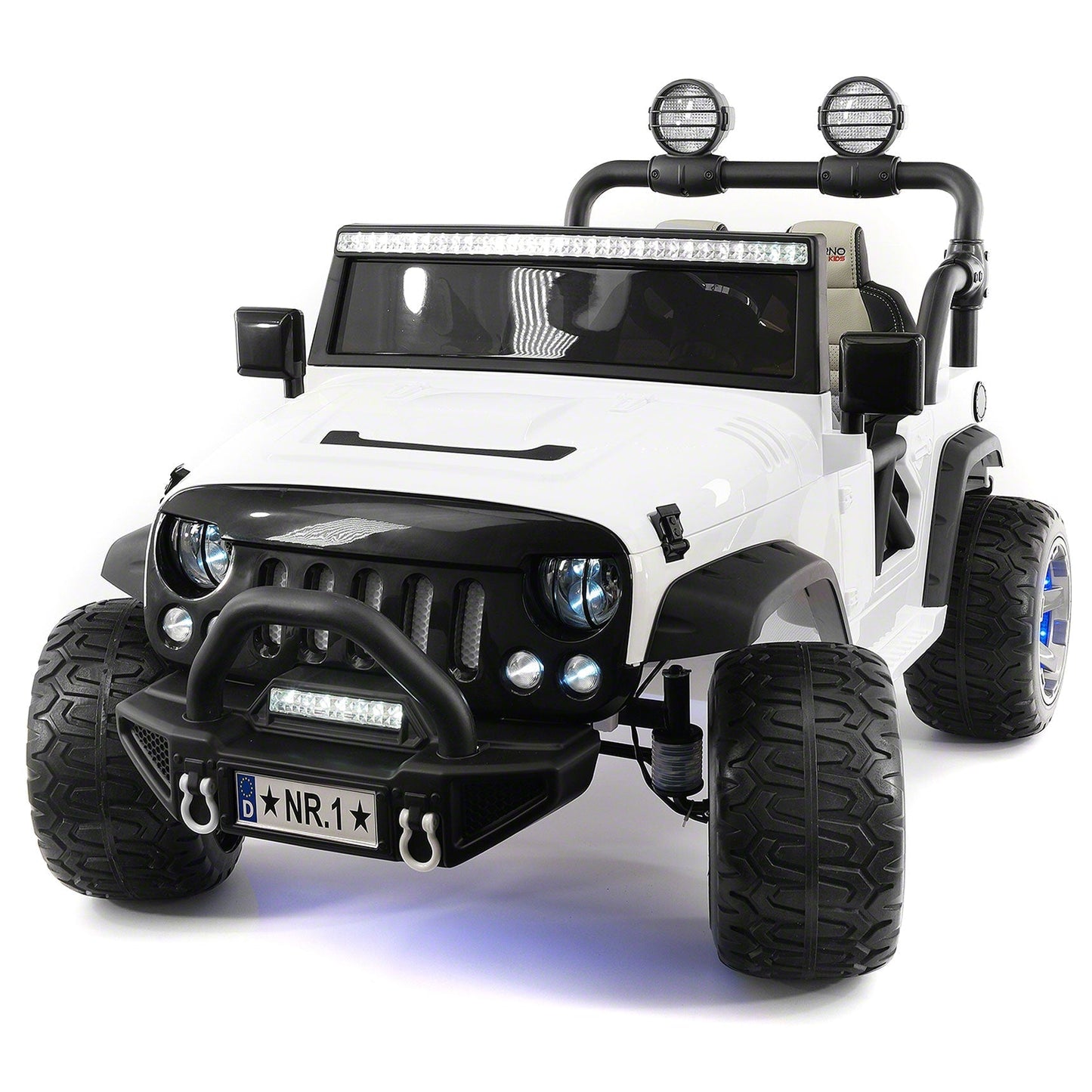 Trail Explorer 24V Kids Ride-On Car Truck with R/C Parental Remote | White