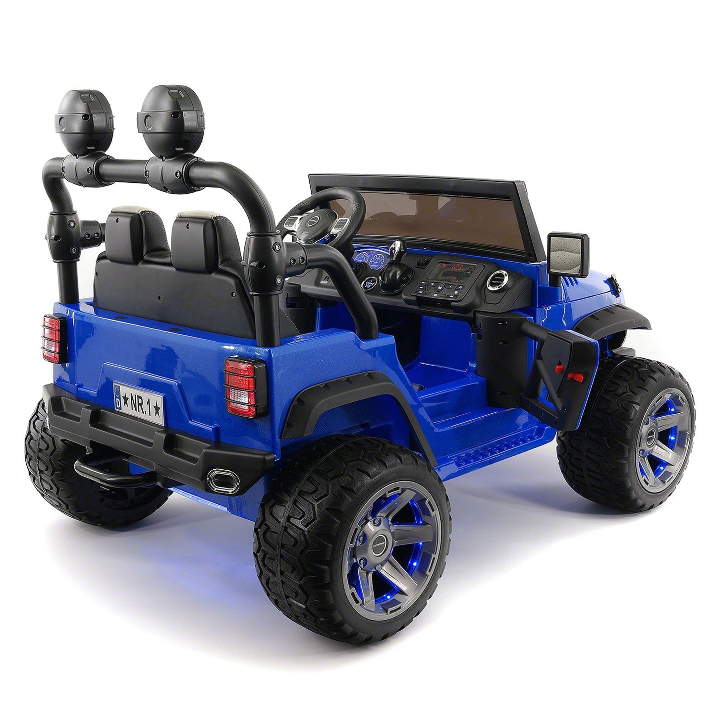 Trail Explorer 12V Kids Ride-On Car Truck with R/C Parental Remote | Blue