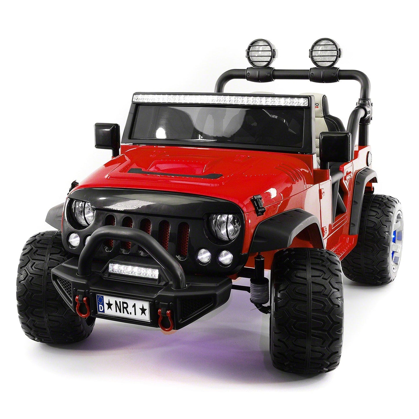 Trail Explorer 24V Kids Ride-On Car Truck with R/C Parental Remote | Cherry Red