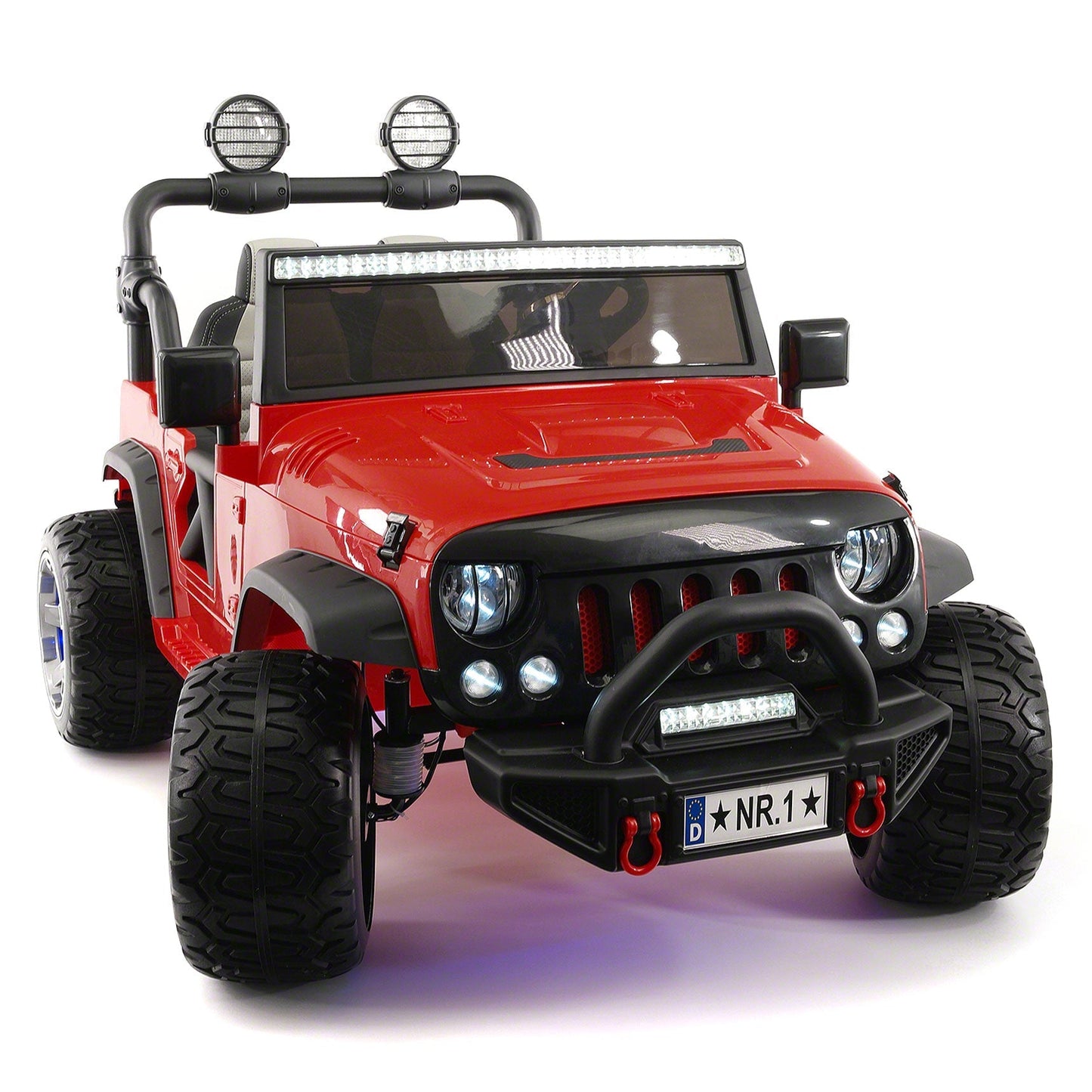 Trail Explorer 12V Kids Ride-On Car Truck with R/C Parental Remote | Cherry Red