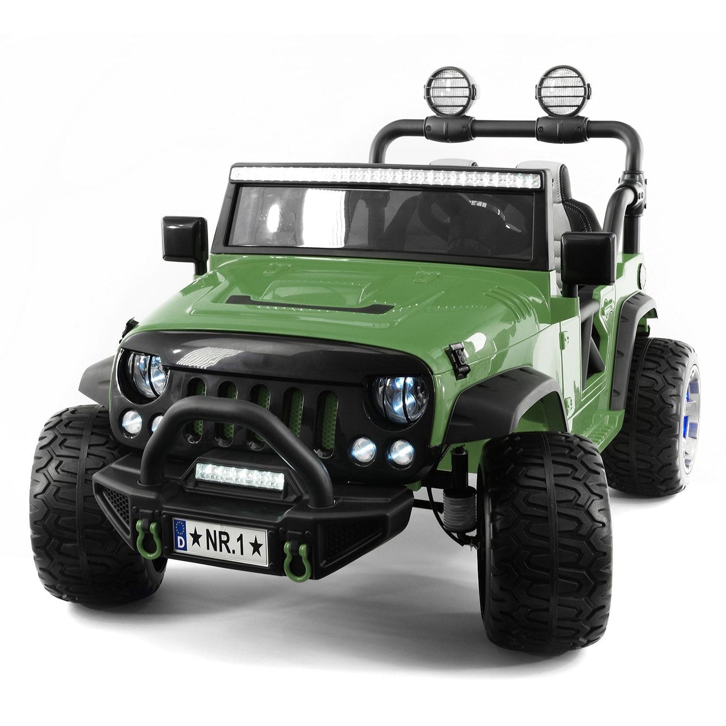 Trail Explorer 12V Kids Ride-On Car Truck with R/C Parental Remote | Olive Green