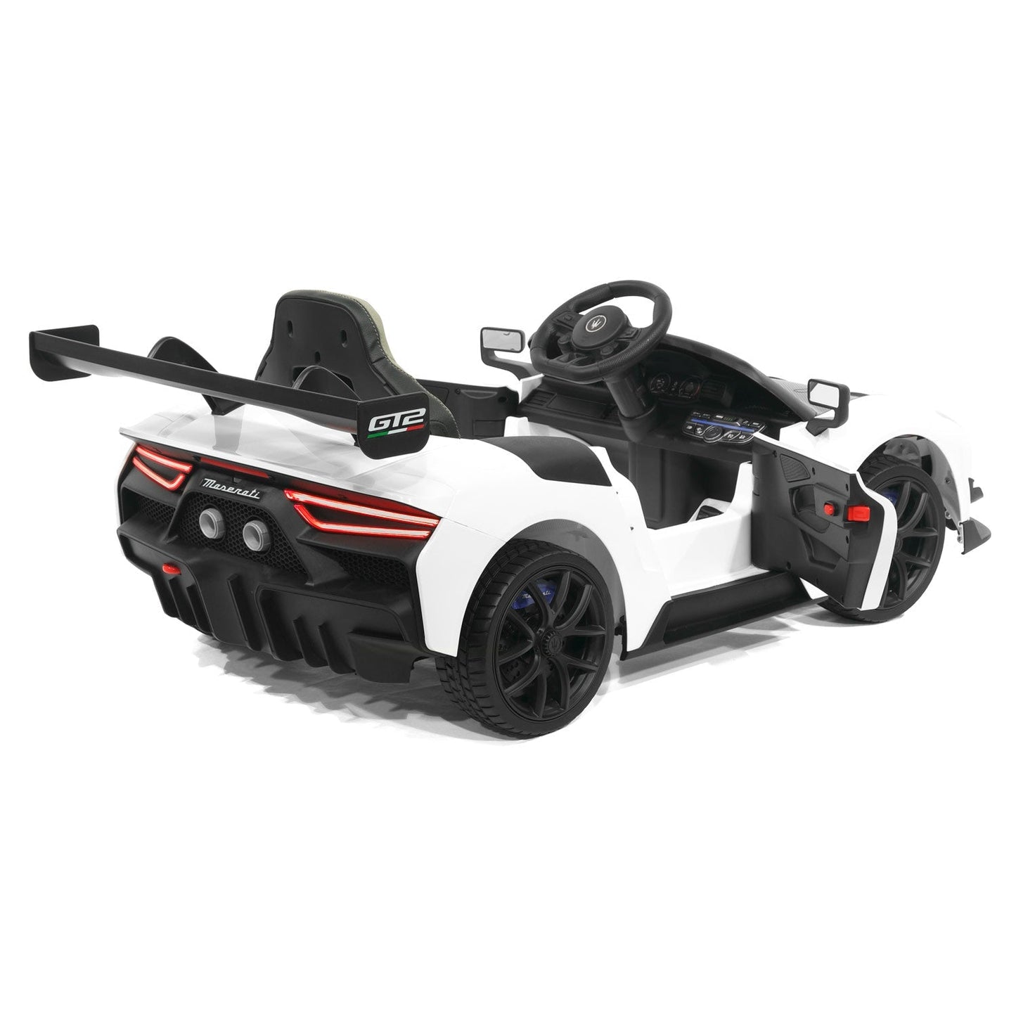 Maserati GT2 24V Kids Ride-On Car with R/C Parental Remote | White