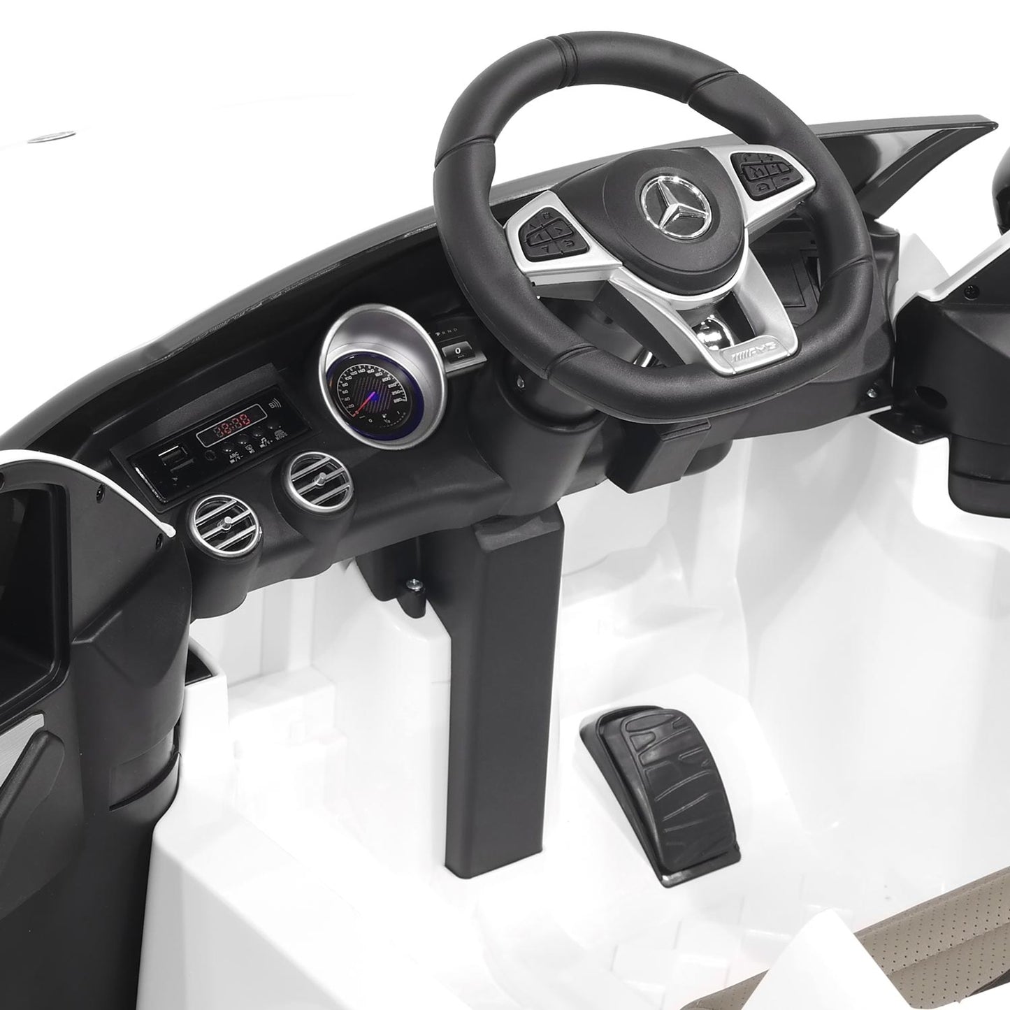 Mercedes AMG GLC 63S 12V 4WD Kids Ride-On Car with R/C Parental Remote | White