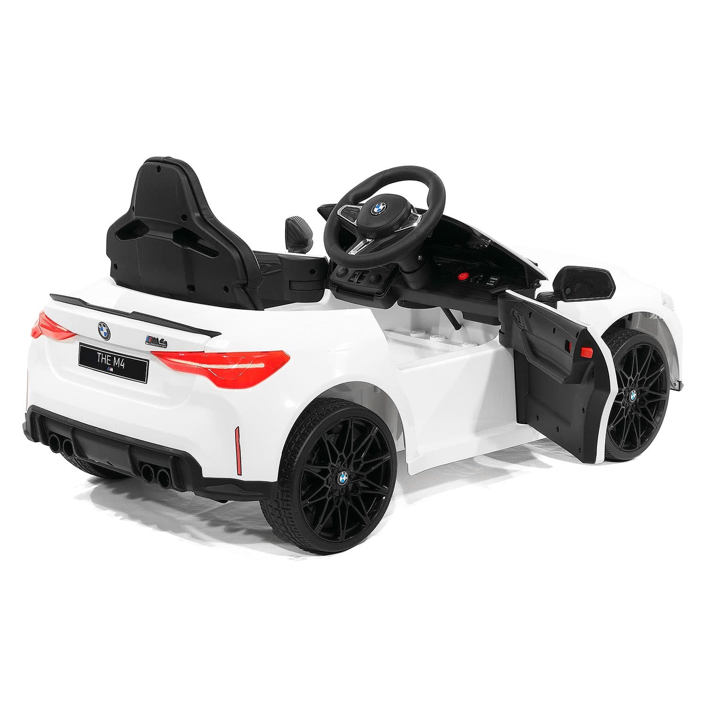 BMW M4 12V Kids Ride-On Car with R/C Parental Remote | White