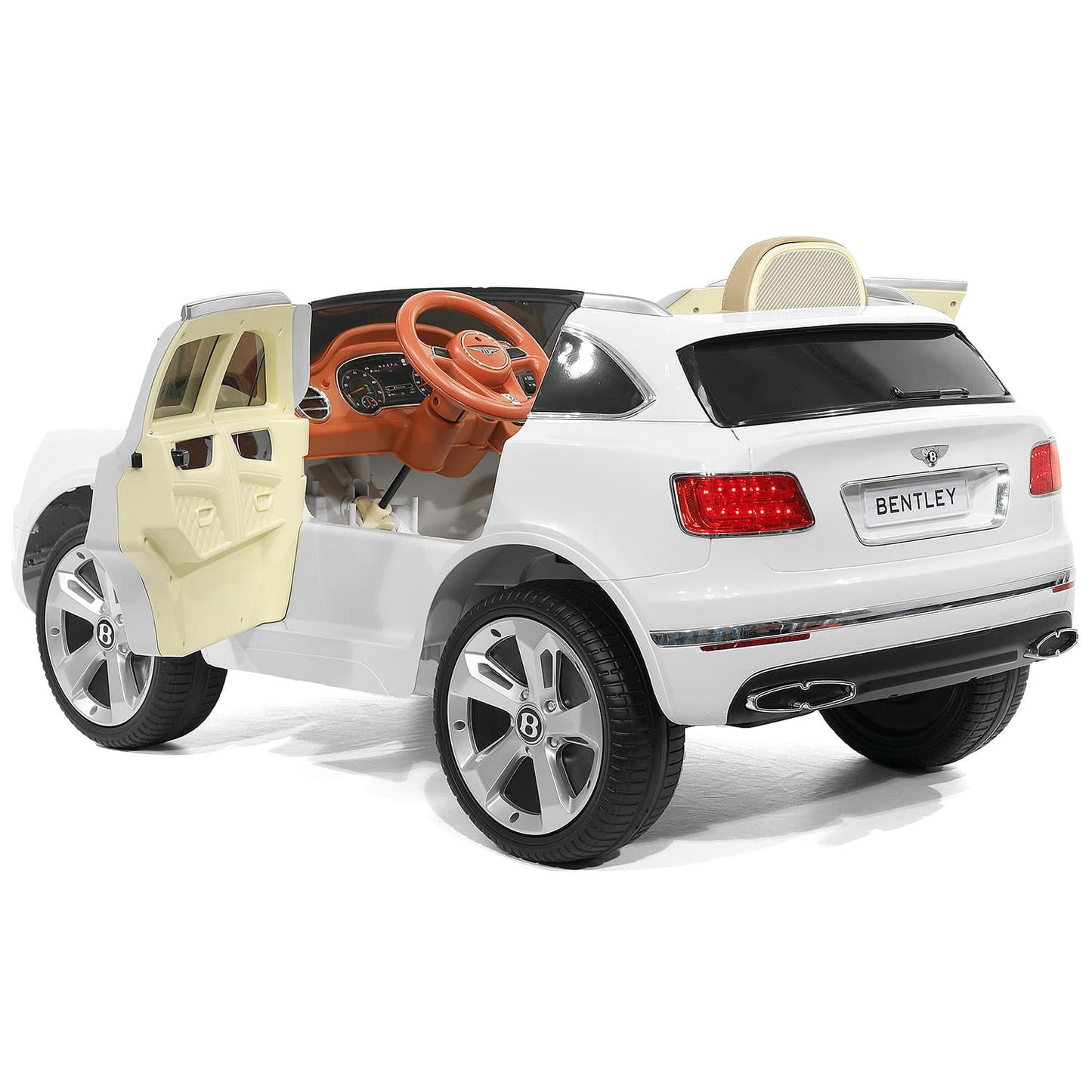 Bentley Bentayga 12V Kids Ride on Car SUV with R/C Parental Remote Control | White