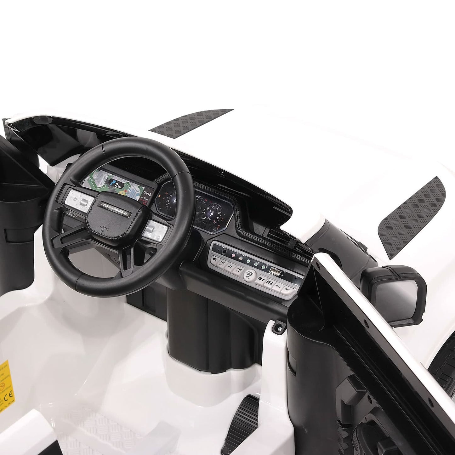 Land Rover Defender 12V Kids Ride-On Car with R/C Parental Remote | White