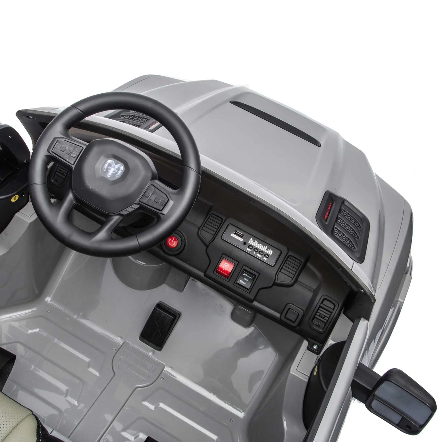 Dodge Ram 2500 Rebel 24V Kids Ride-On Car Truck with R/C Parental Remote | Gray