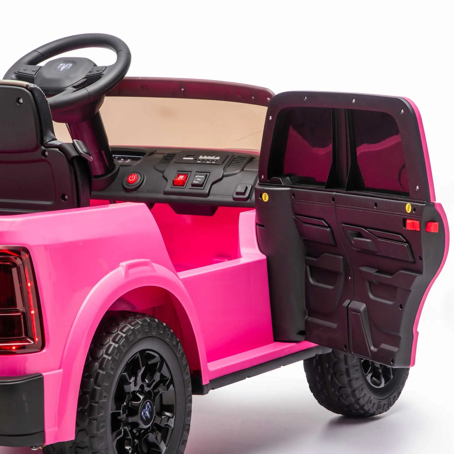 Dodge Ram 2500 Rebel 24V Kids Ride-On Car Truck with R/C Parental Remote | Pink