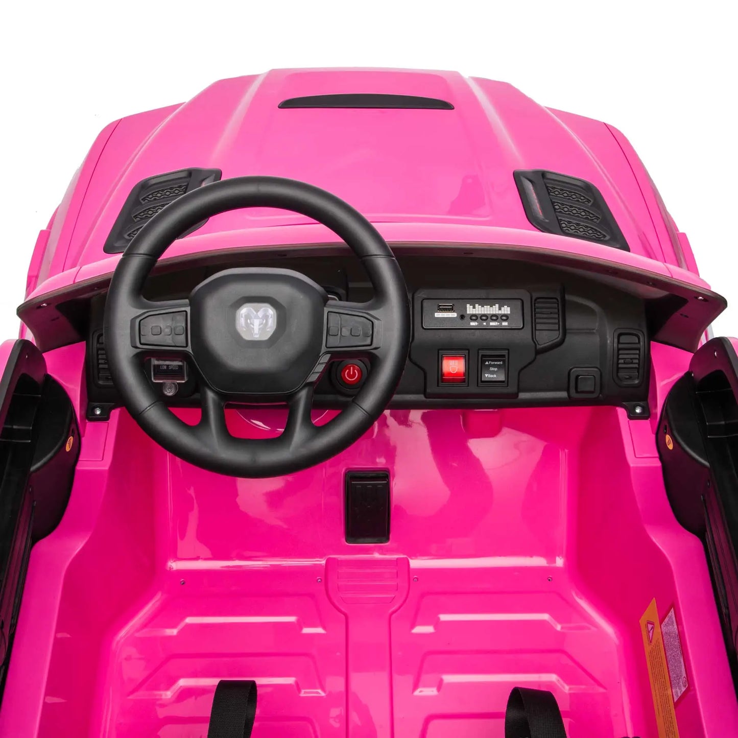 Dodge Ram 2500 Rebel 24V Kids Ride-On Car Truck with R/C Parental Remote | Pink