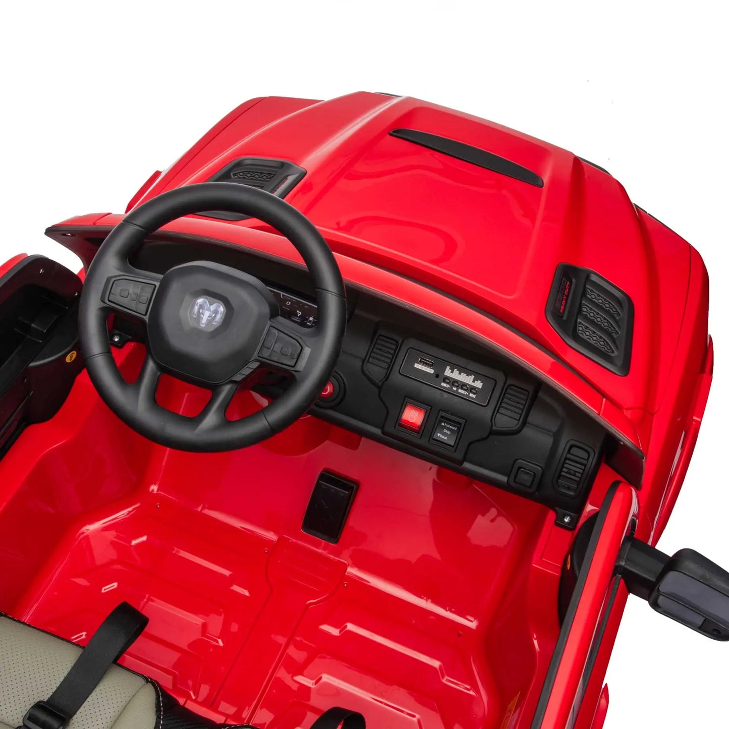 Dodge Ram 2500 Rebel 24V Kids Ride-On Car Truck with R/C Parental Remote | Red