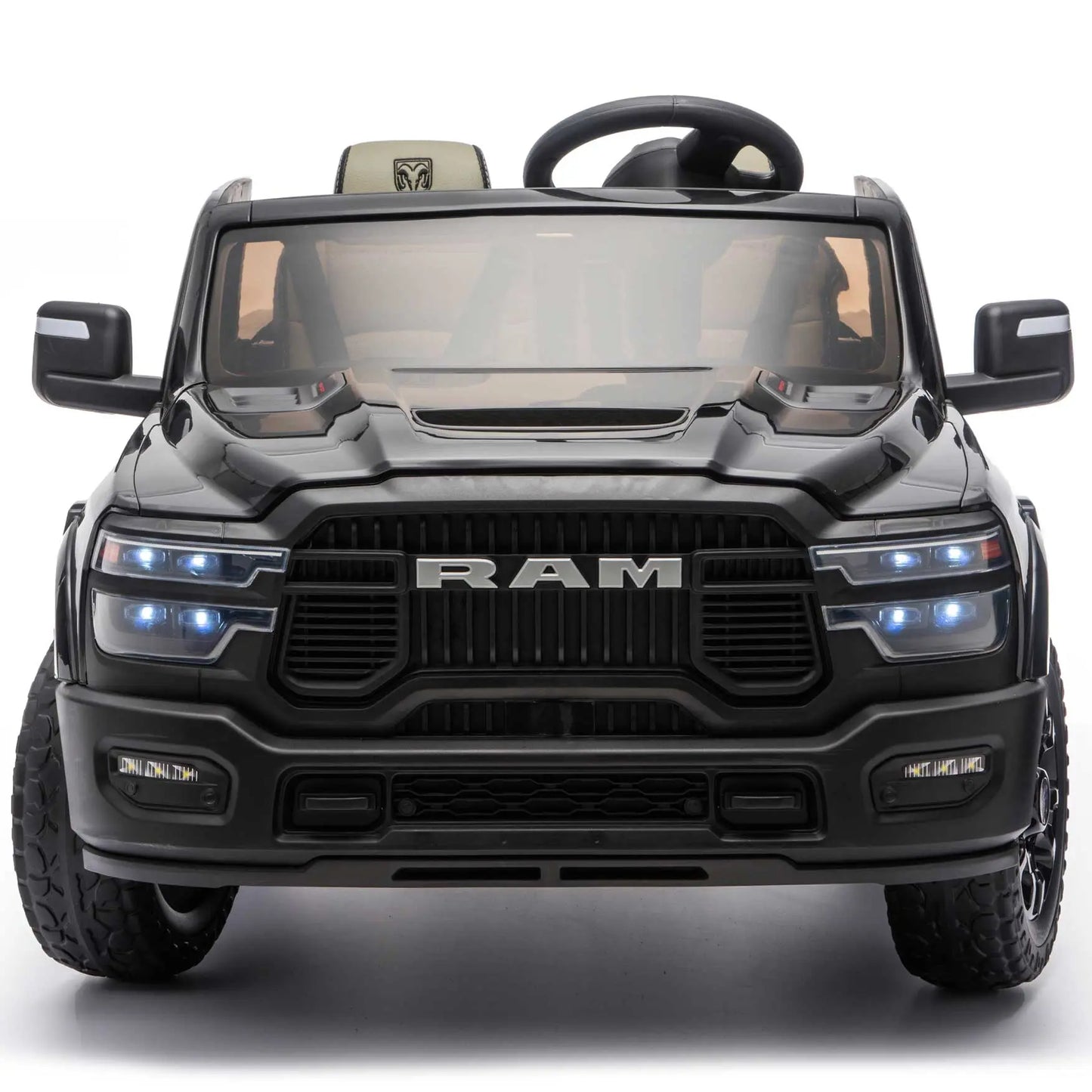 Dodge Ram 2500 Rebel 24V Kids Ride-On Car Truck with R/C Parental Remote | Black
