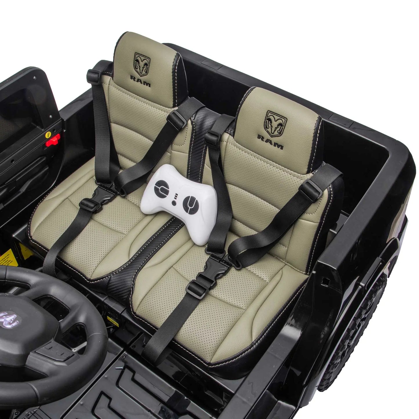 Dodge Ram 2500 Rebel 24V Kids Ride-On Car Truck with R/C Parental Remote | Black