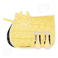 Yellow English Saddle Pad Set | Comfort for Horses