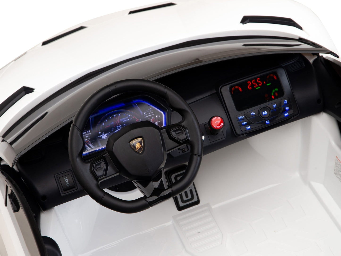 Lamborghini Aventador SVJ Drift Edition 24V Kids Ride-On Car with R/C Parental Remote | White