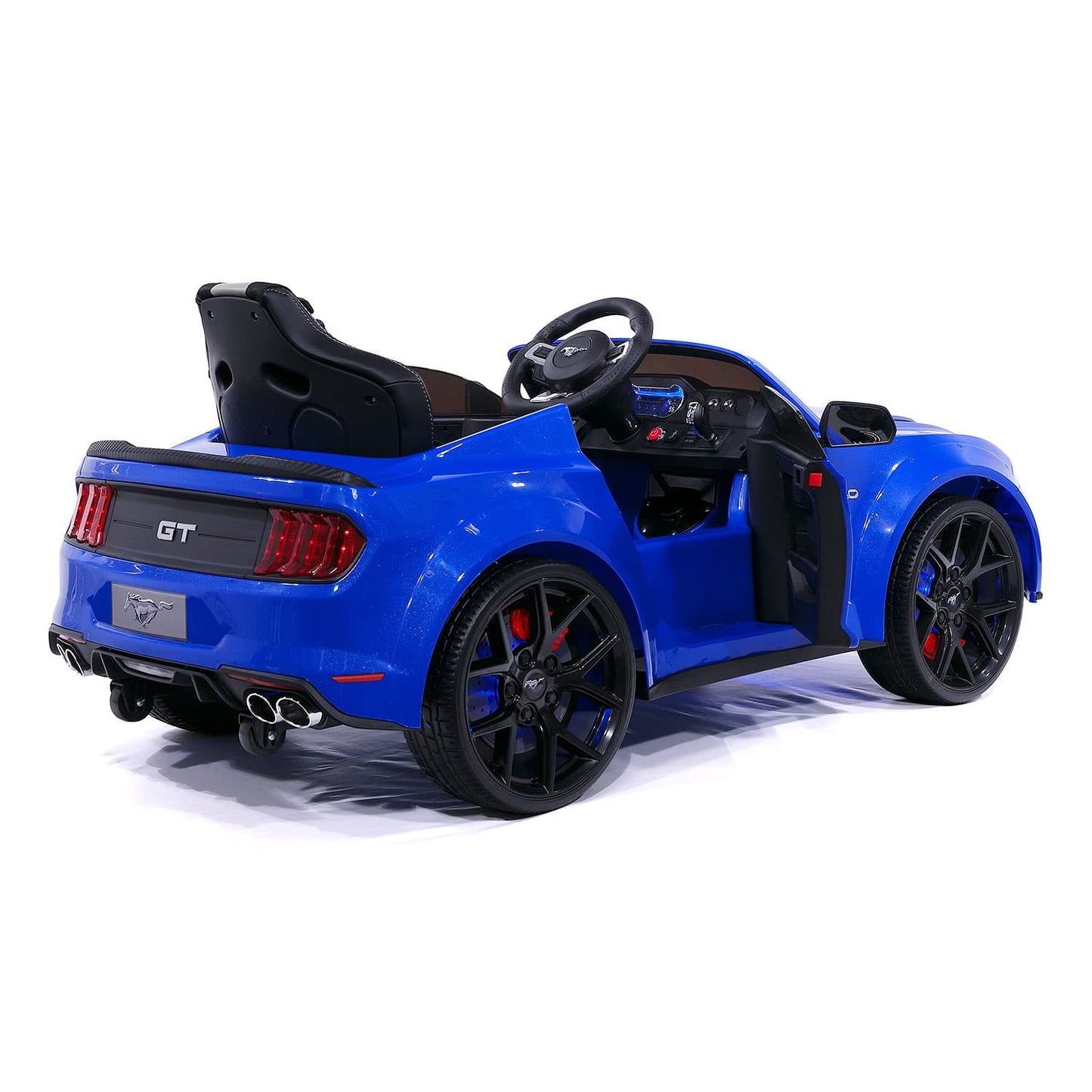 Ford Mustang GT Custom Edition 24V Kids Ride-On Car with R/C Parental Remote | Blue