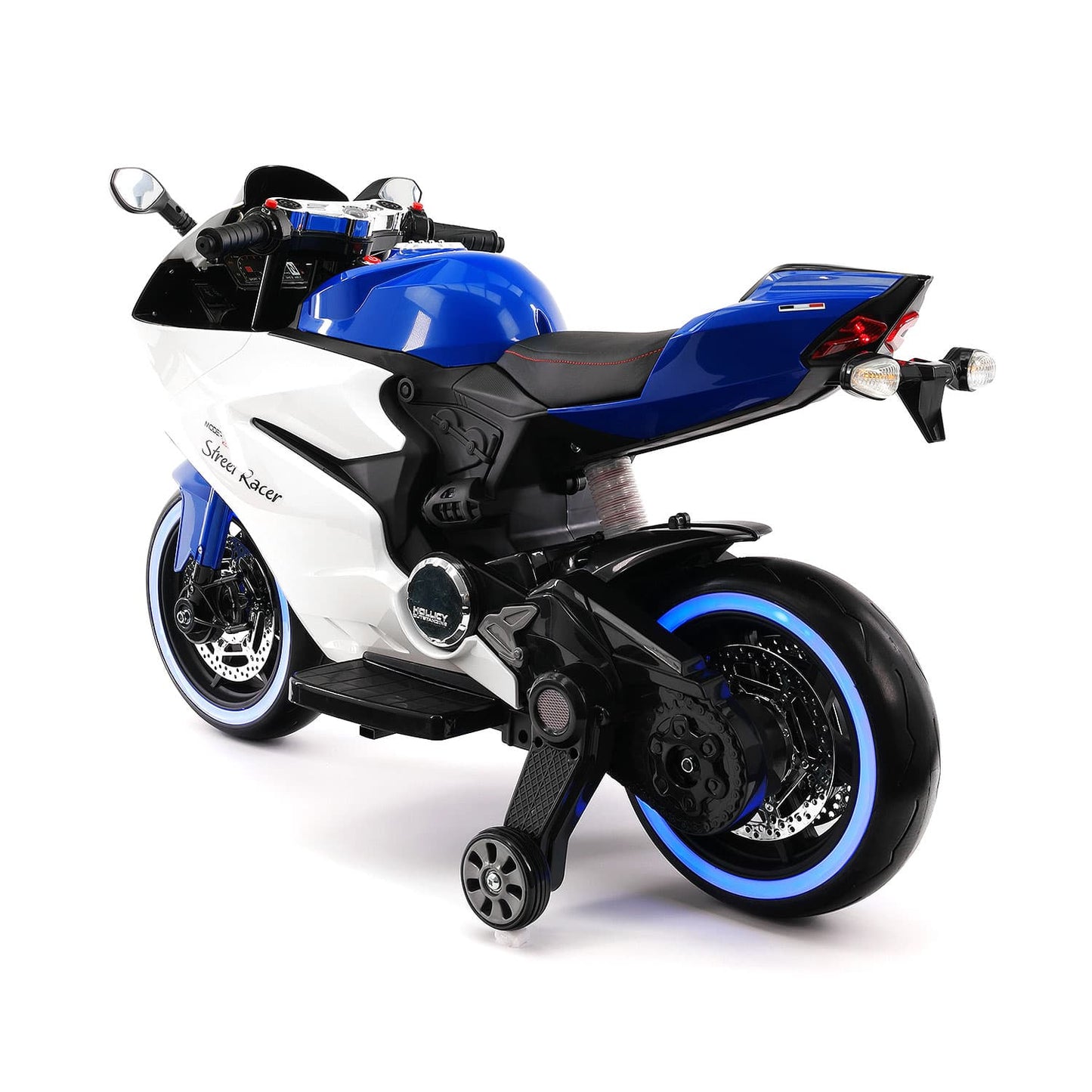 Street Racer 12V Electric Kids Ride-On Motorcycle | Blue