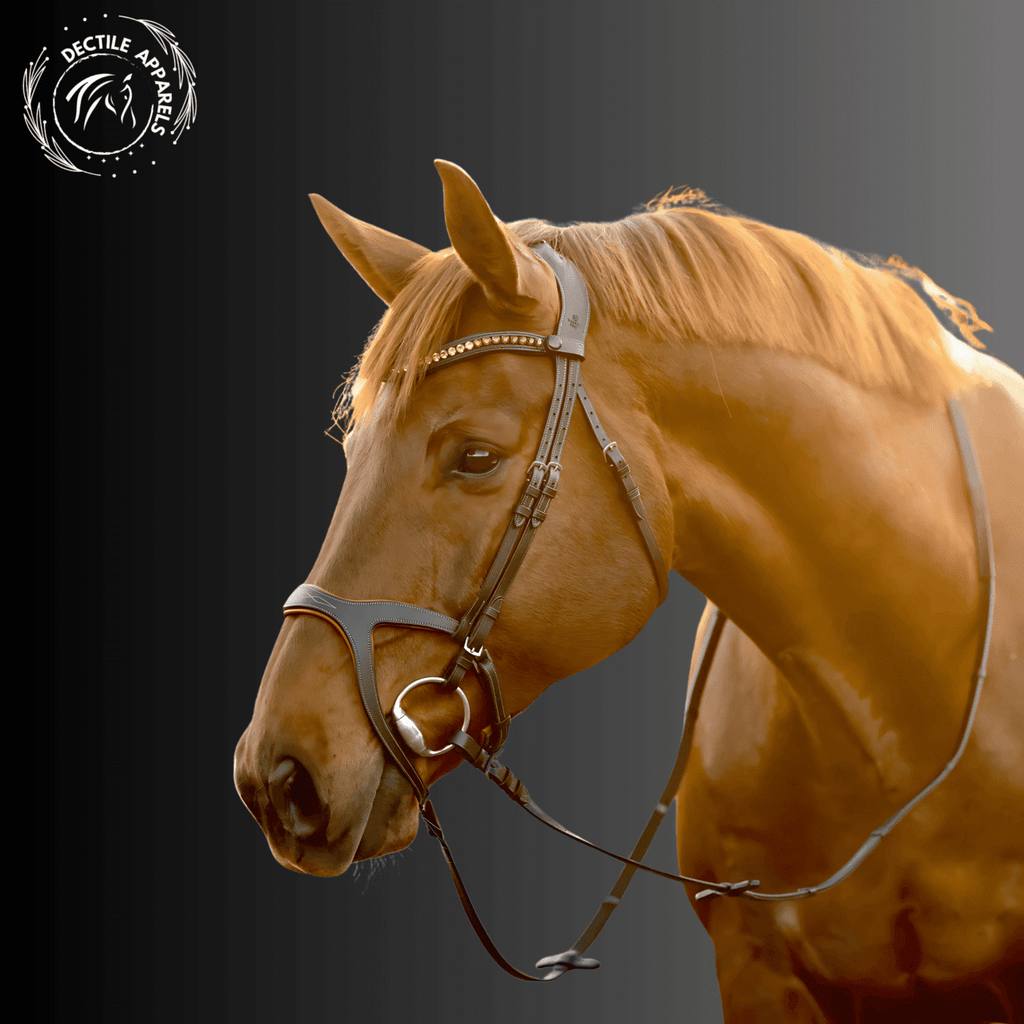 Black with Orange Piping Triomphe Bridle