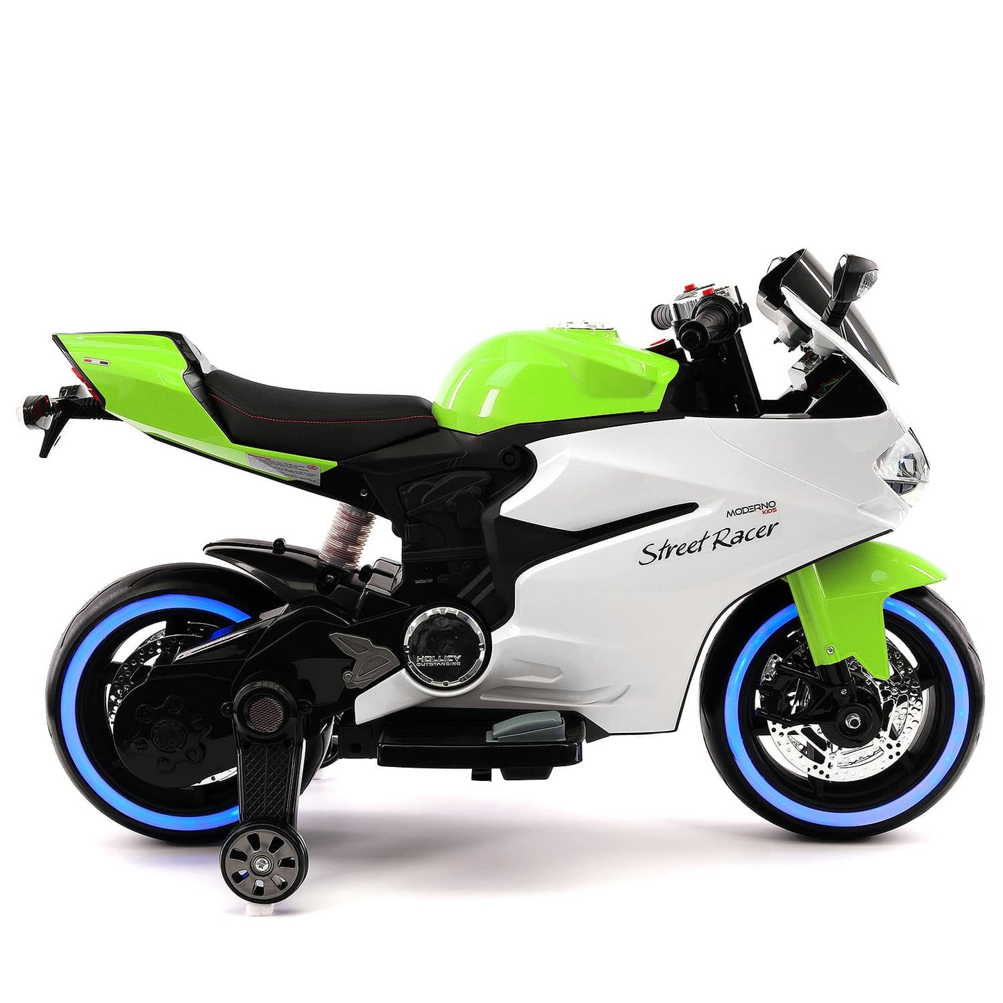 Street Racer 12V Electric Kids Ride-On Motorcycle | Green