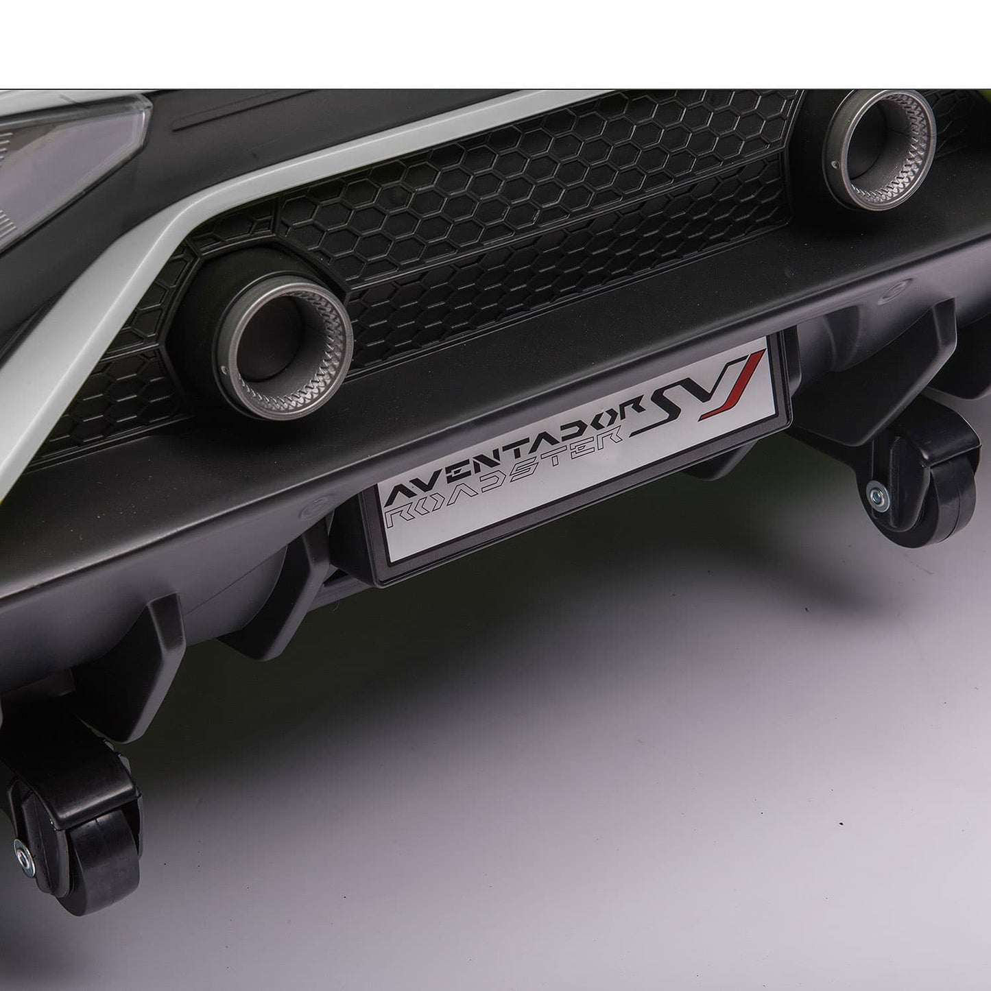 Lamborghini Aventador SVJ 24V Kids Ride-On Car with R/C Parental Remote | White