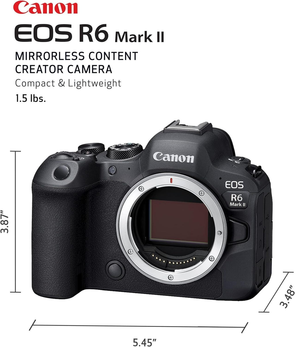 Canon EOS R6 Mark II Mirrorless Camera Body – Full-Frame Professional Camera